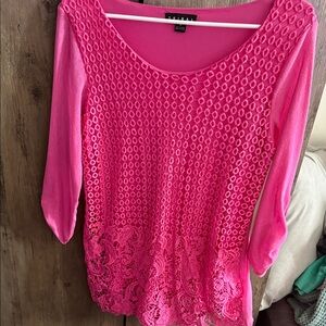 ❤️Tribal crochet details lace top